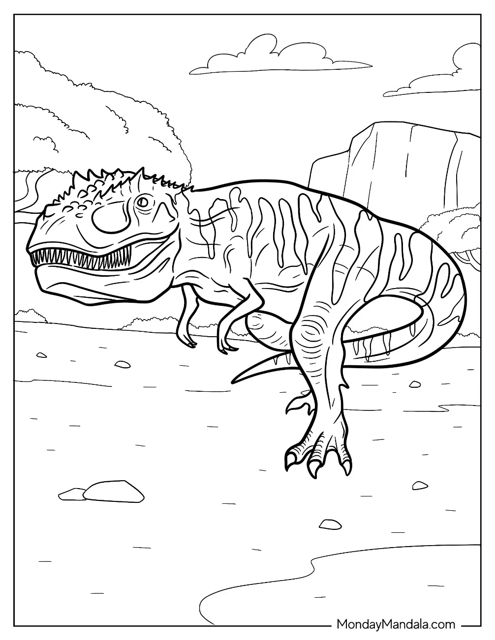 Gigantosaurus Coloring Page With Sharp Teeth coloring page