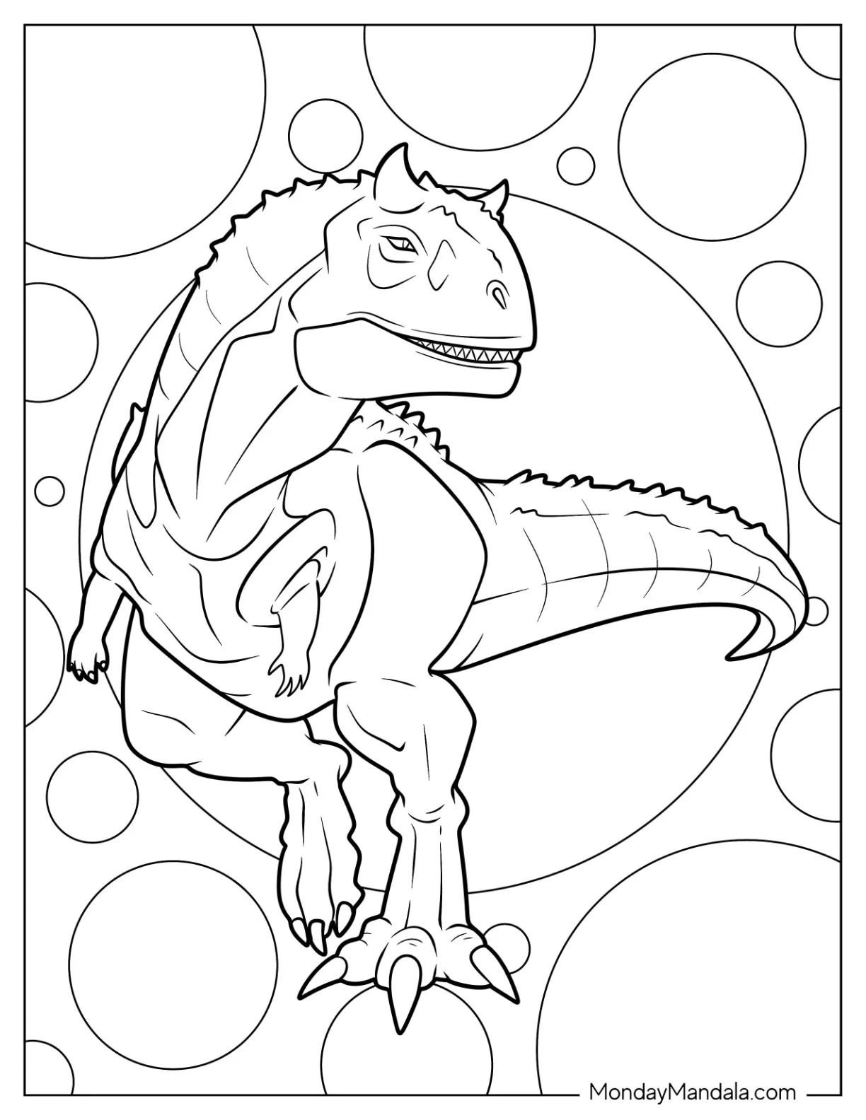 Adult Indominus Rex Coloring Page coloring page — printable line art
