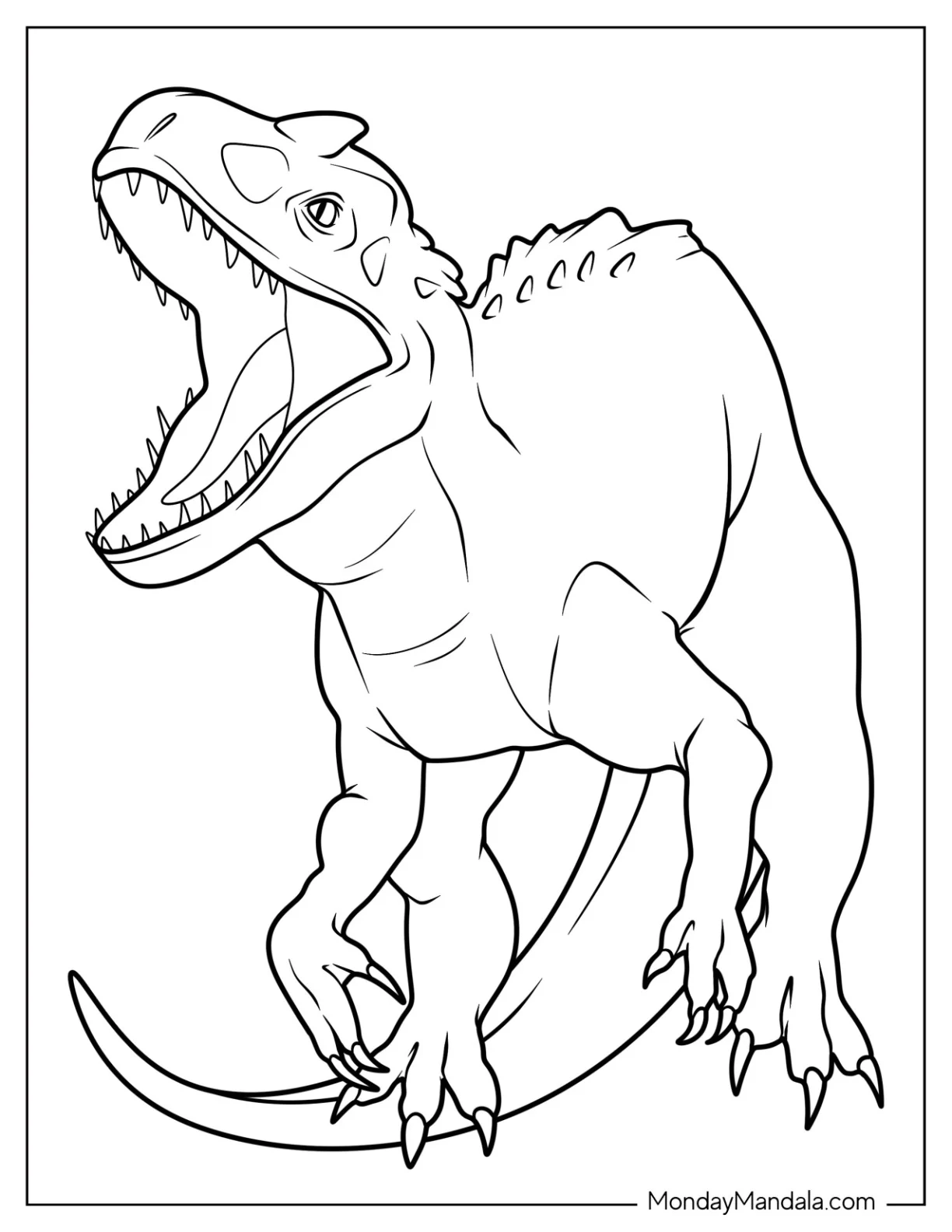 Indominus Rex Coloring Page Roaring For Preschoolers coloring page