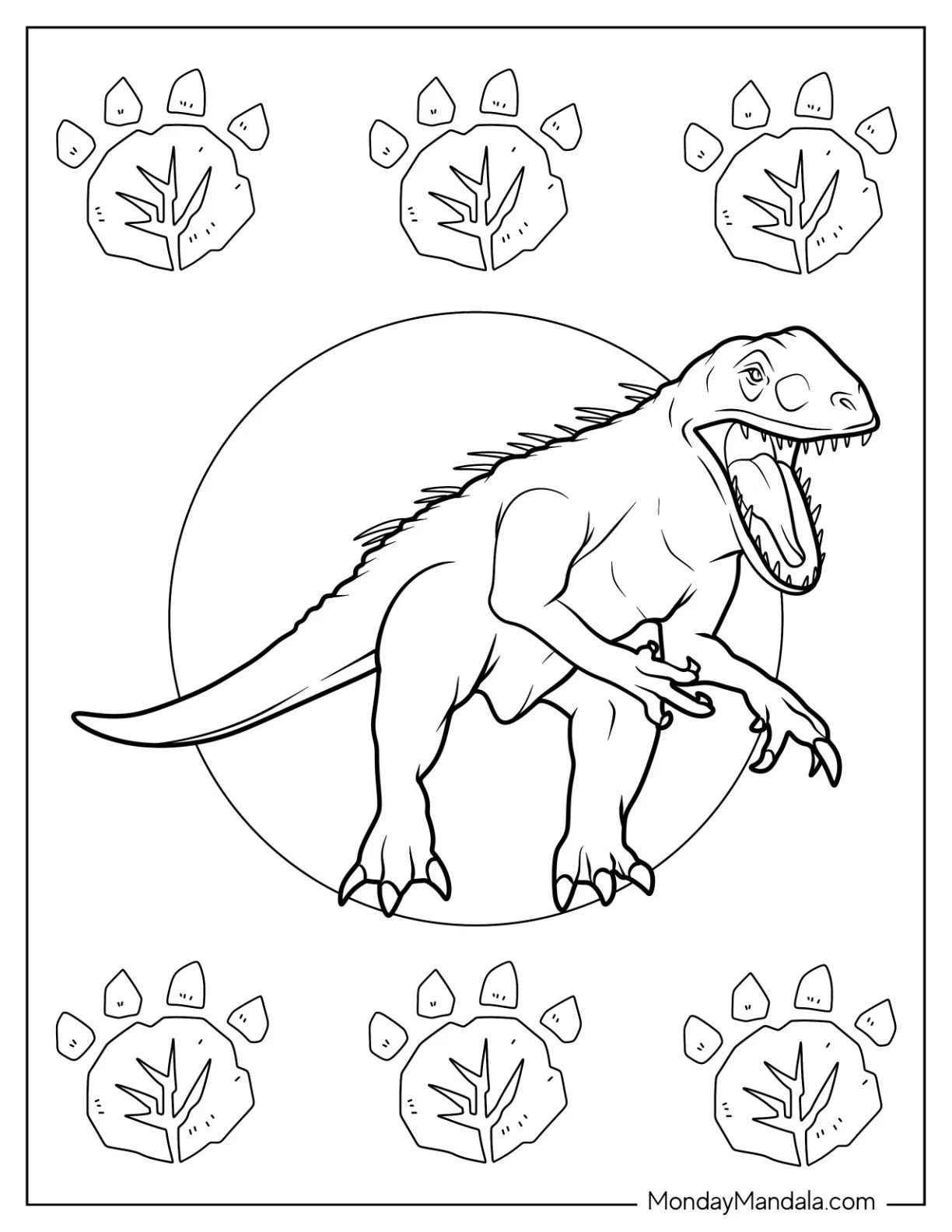 Jurassic Park Indominus Rex Coloring Page coloring page