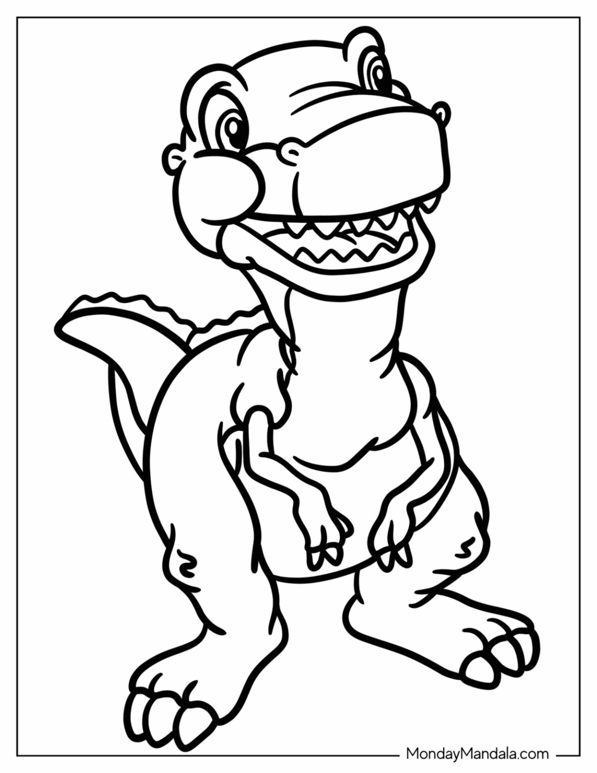 Happy Little Chomper Coloring Sheet For Preschoolers coloring page