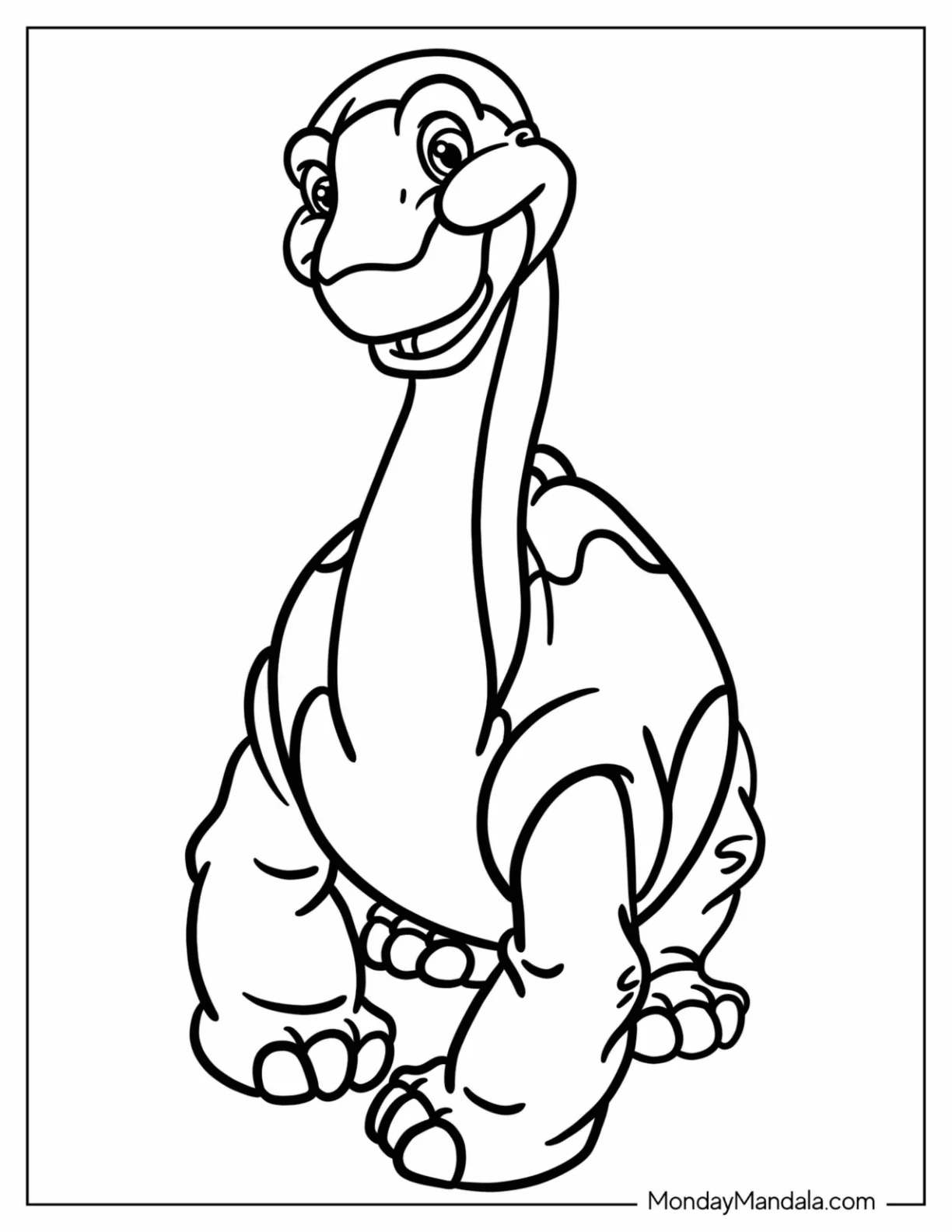 Simple Littlefoot Coloring Page For Kids coloring page