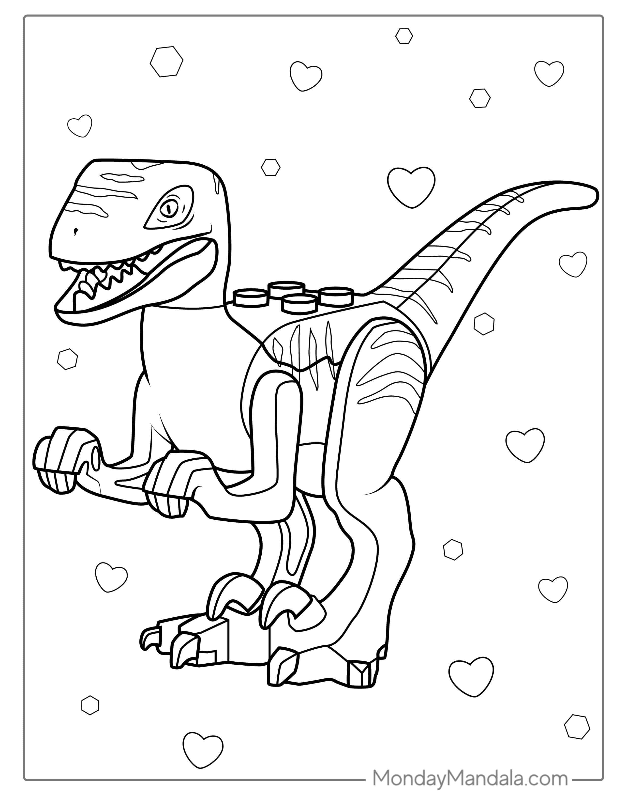 Lego Velociraptor Coloring Page coloring page