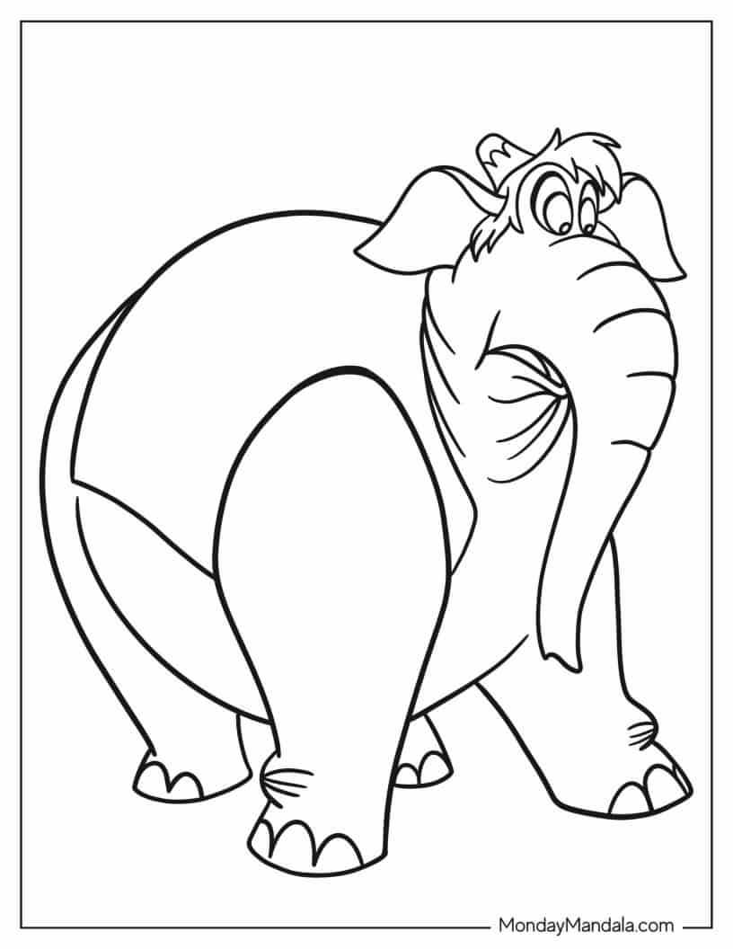 Abu As An Elephant To Color coloring page