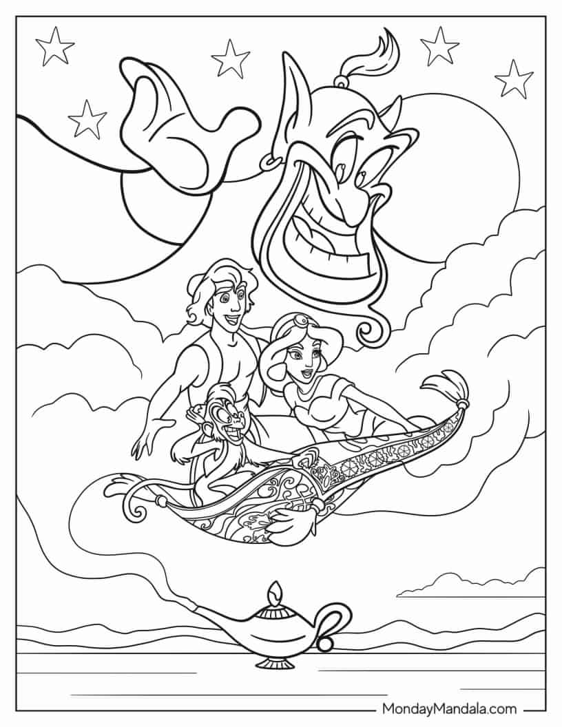 Aladdin Movie Coloring Page coloring page