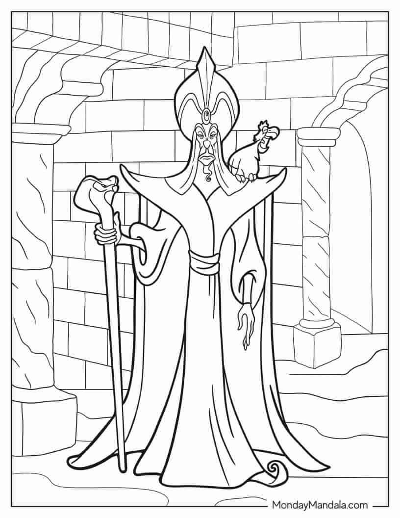 Coloring Sheet Of Jafar coloring page — printable line art