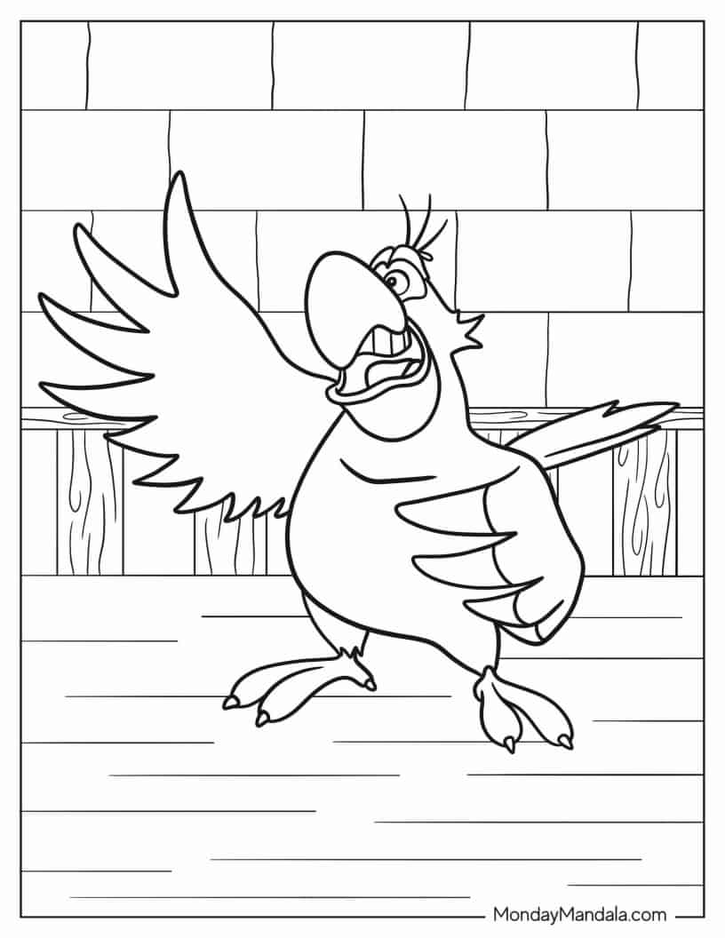 Iago The Parrot Coloring Sheet coloring page