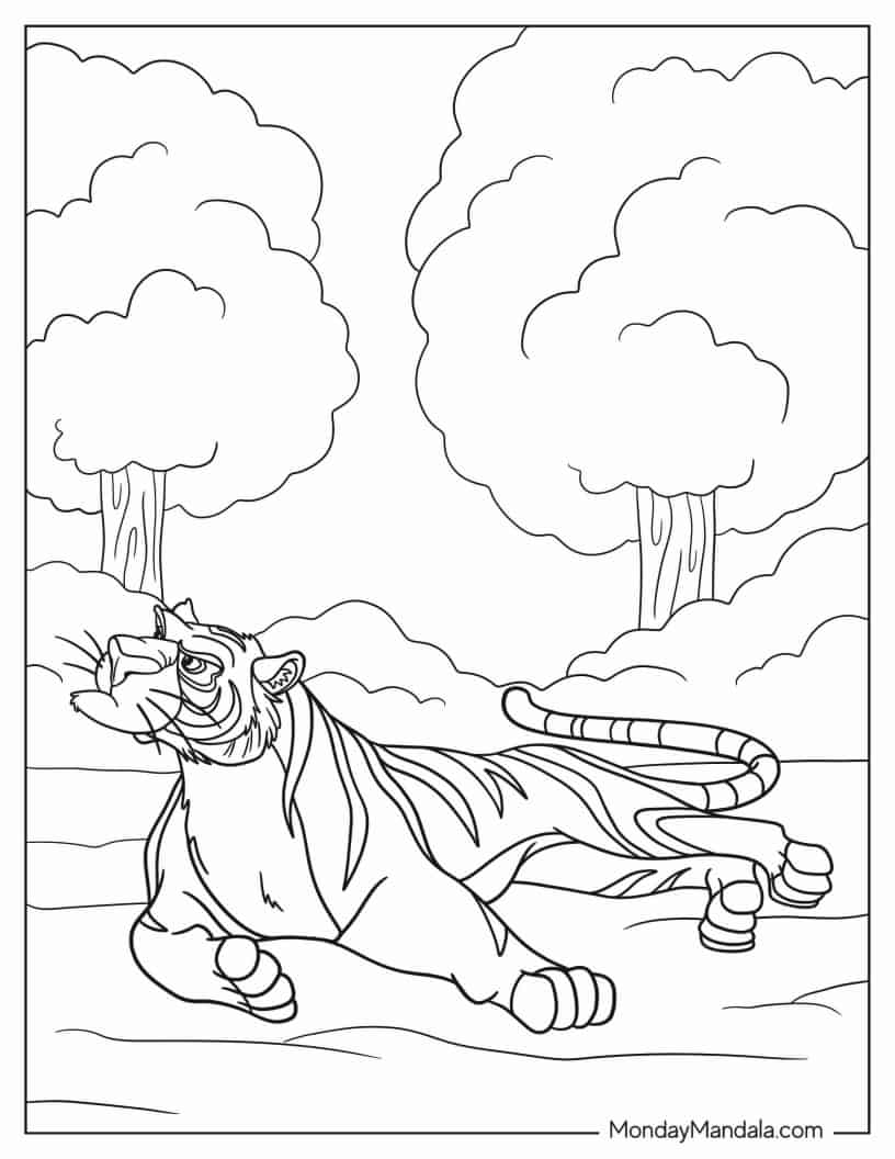Rajah Tiger Coloring Page For Kids coloring page