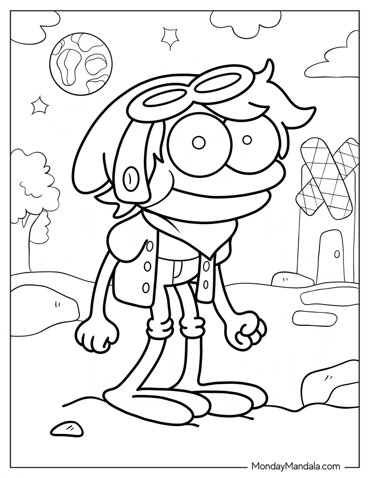 Amphibia Coloring Page Of Sprig Plantar For Preschoolers coloring page