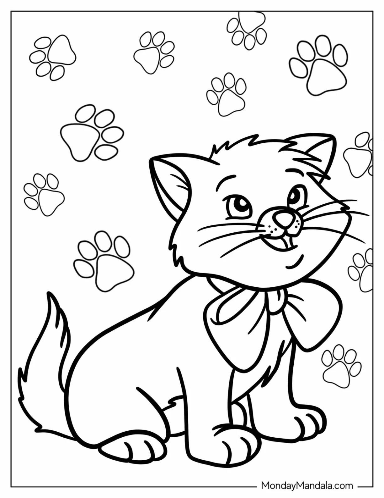 Aristocats Coloring Page Of Berlioz Smiling While Wearing Bow coloring page