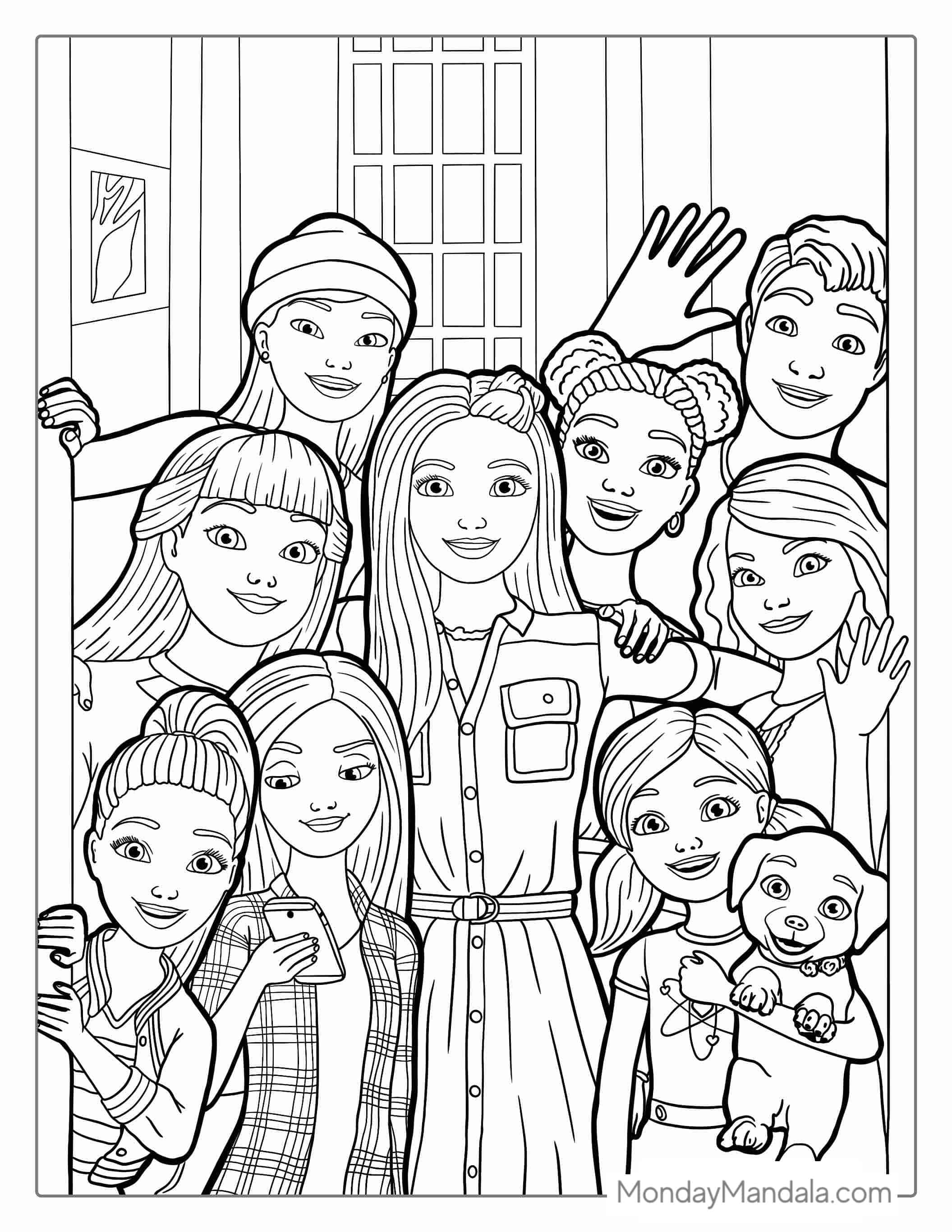 Barbie And Dreamhouse Adventures Coloring Page coloring page — printable line art
