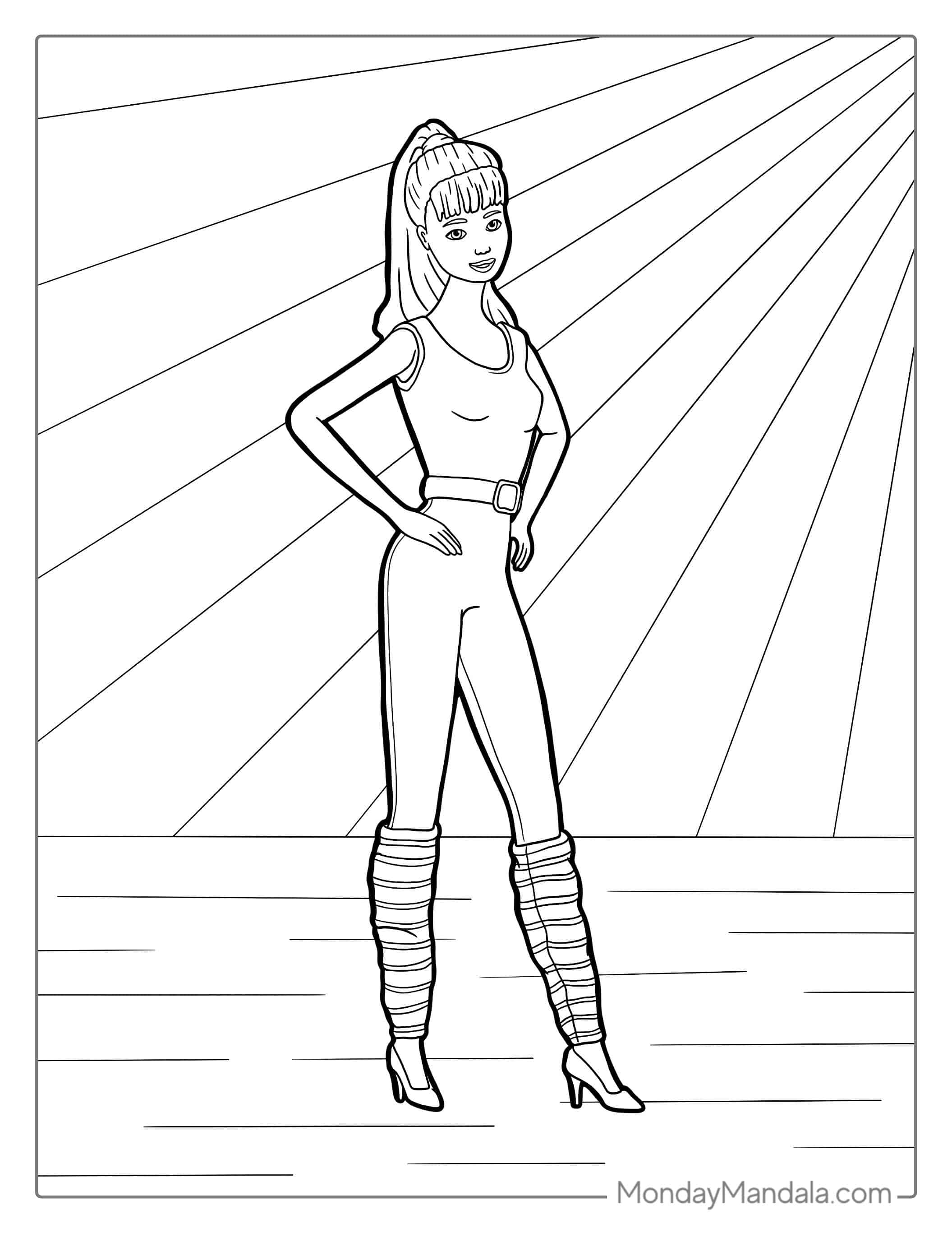 Barbie From Toy Story Coloring Page coloring page — printable line art