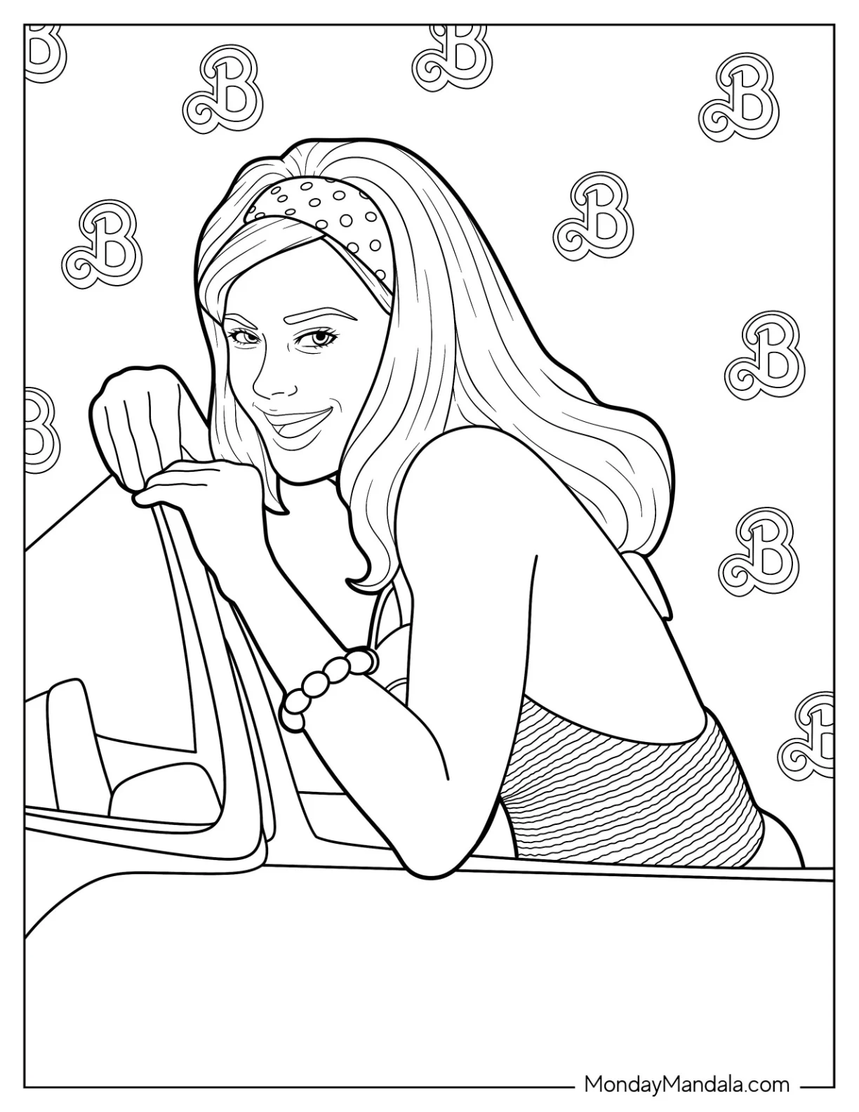 Barbie Movie Coloring page Of Margot Robbie coloring page