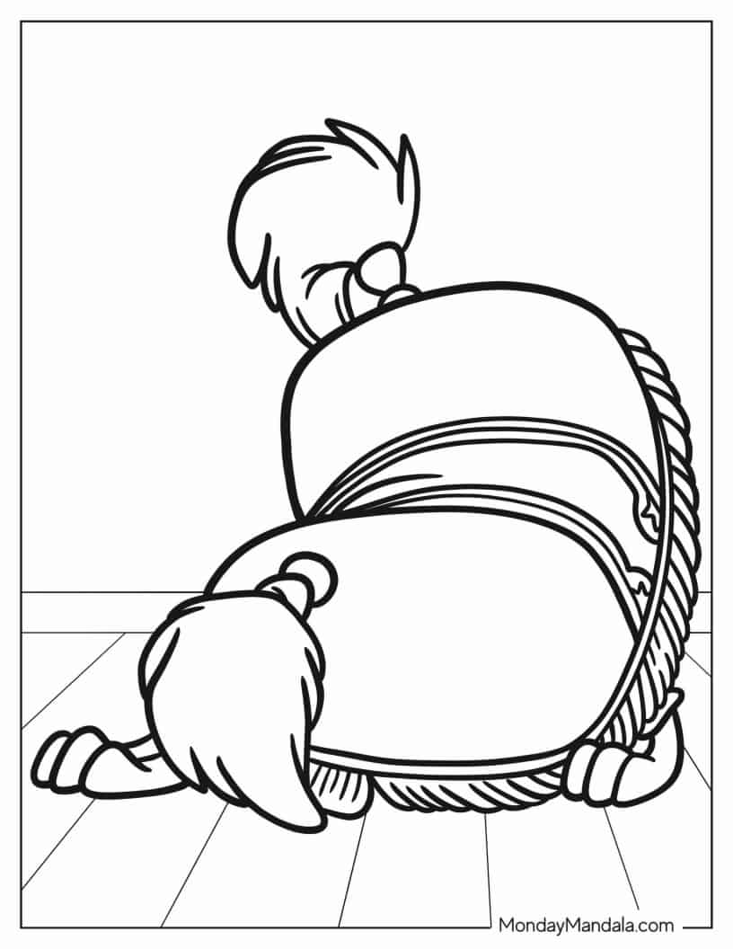 Beauty And The Beast Sultan Dog coloring page — printable line art