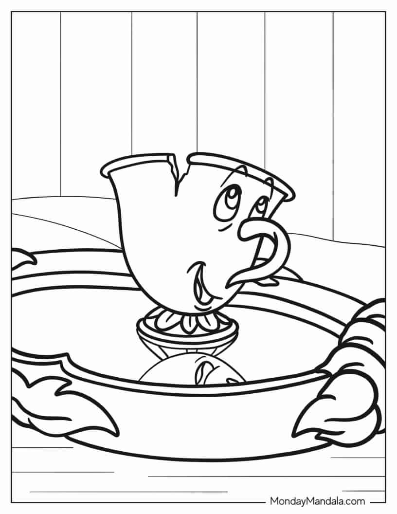 Kawaii Chip Coloring In For Preschoolers coloring page