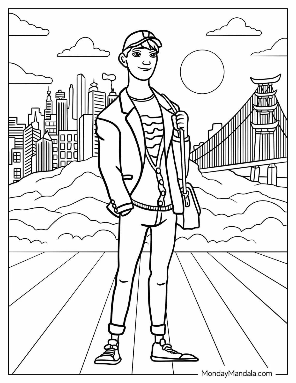 Big Hero 6 Coloring Page Of Tadashi Hamada coloring page