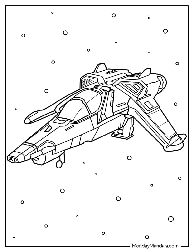 Star Cruiser 42 Coloring Page coloring page