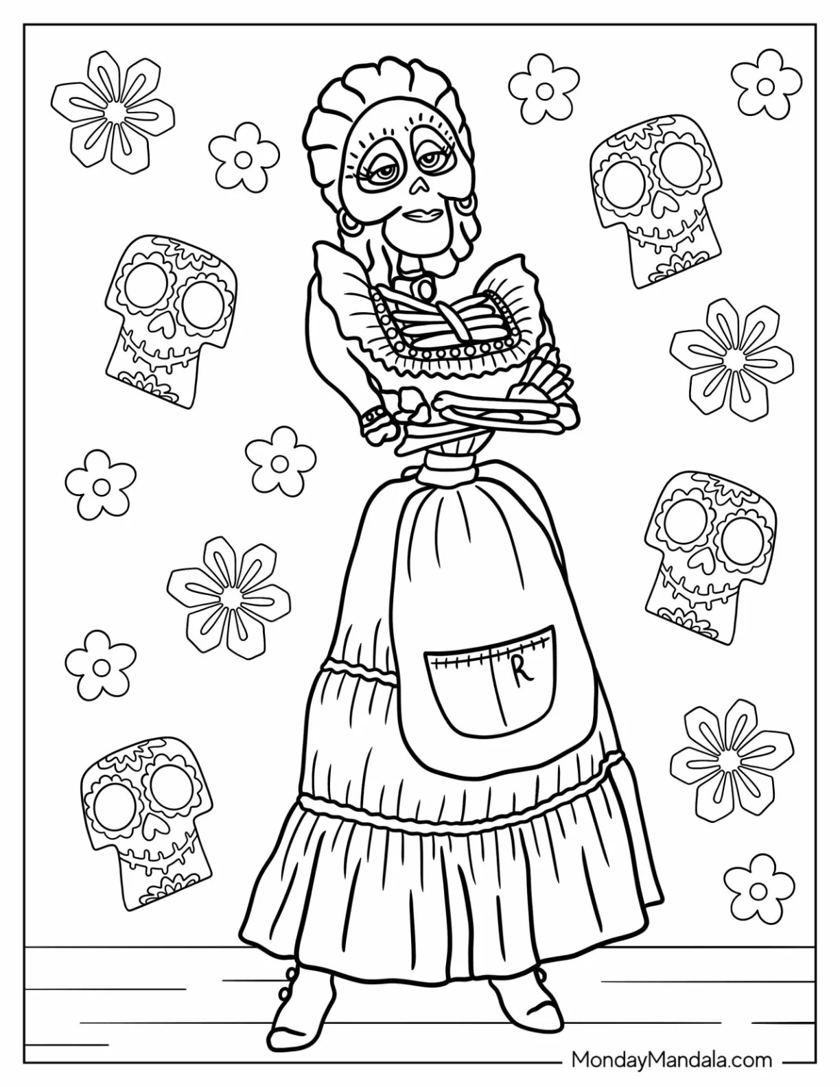 Coco Coloring Page of Mamá Imelda Rivera coloring page