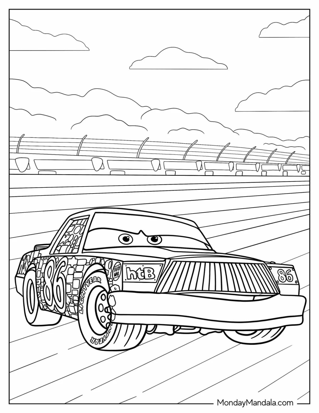 Cars Coloring Page of Chick Hicks coloring page