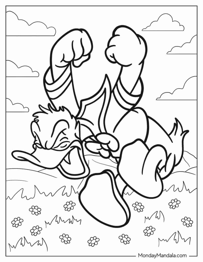 Donald Duck Throwing A Fit coloring page