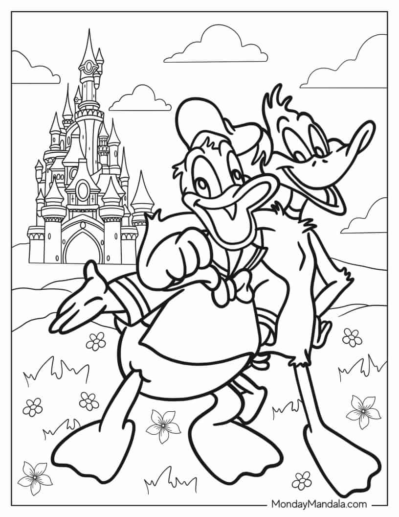 Donald Duck With Daffy Duck coloring page