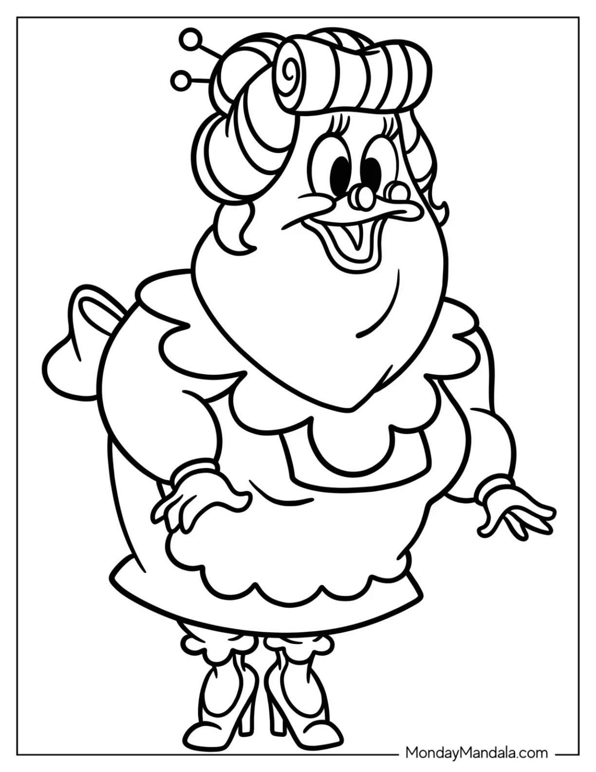Duck Tales Coloring Page Of Easy Mrs. Bentina Beakley Outline coloring page