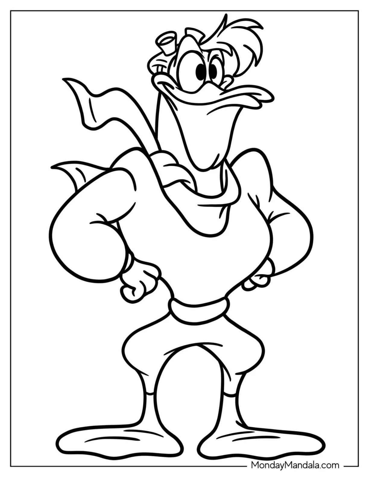 Duck Tales Coloring Page Of Simple Launchpad McQuack For Kids coloring page