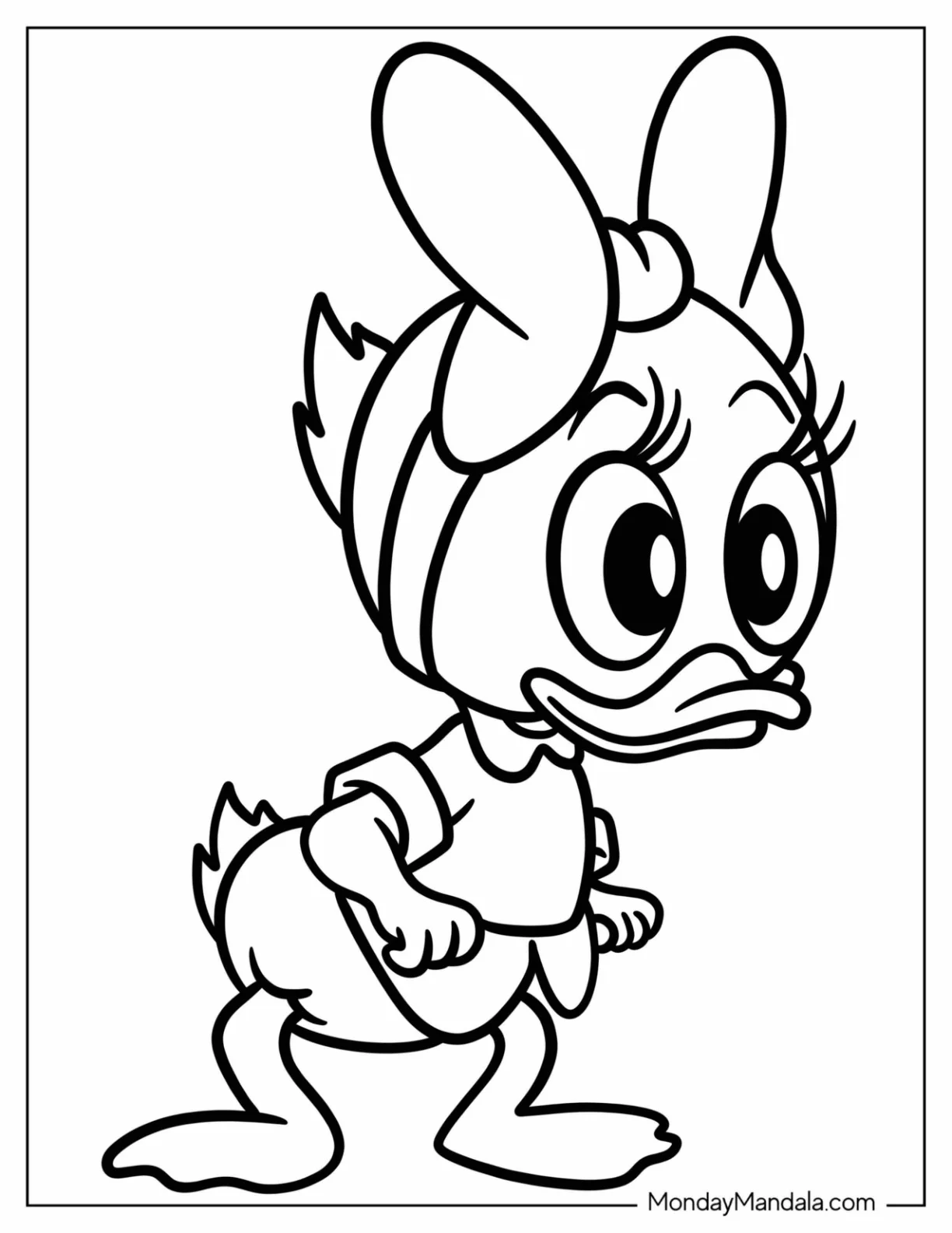 Duck Tales Coloring Page Of Webby Vanderquack For Preschoolers coloring page