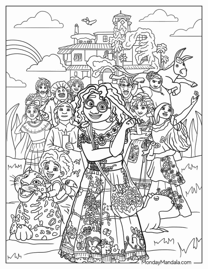 Encanto Madrigal Family Coloring Page coloring page
