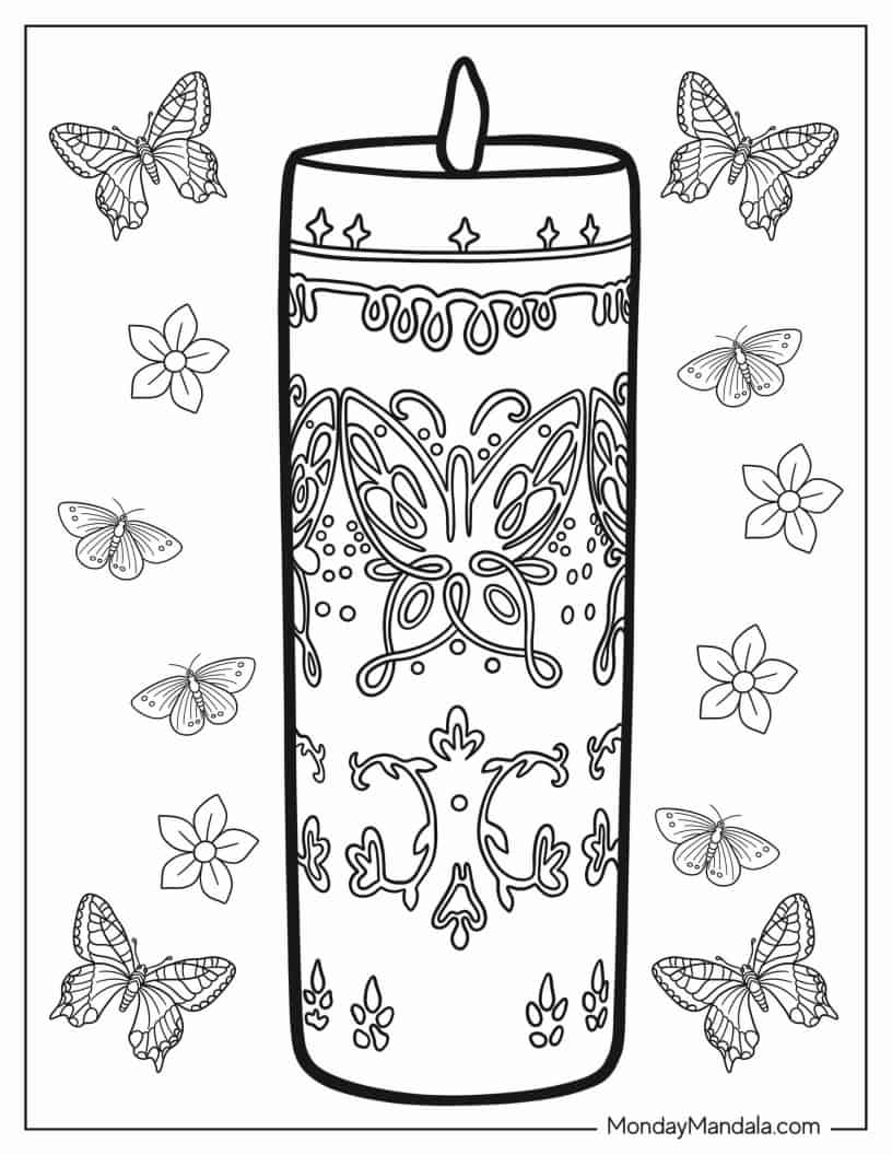 Encanto Magical Candle coloring page