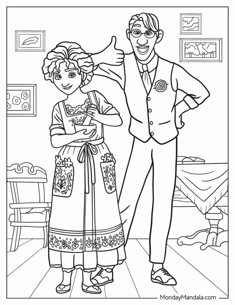 Julieta And Agustin Coloring Sheet coloring page