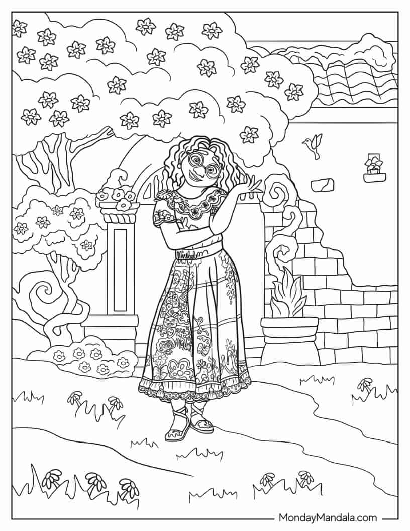 Mirabel In Front Of Casita coloring page