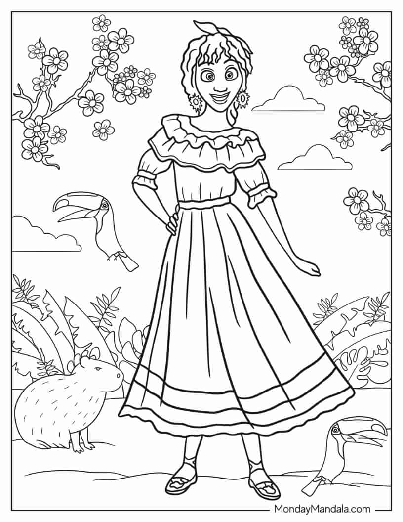 Tia Pepa Encanto Coloring Page coloring page