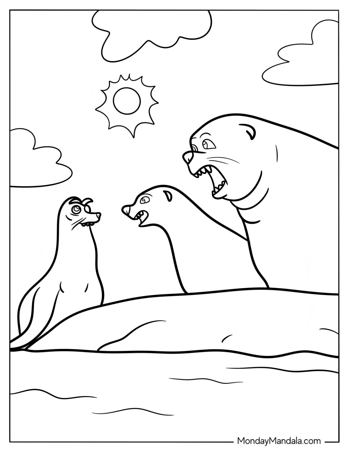 Finding Dory Coloring Page Of Gerald, Fluke, And Rudder coloring page