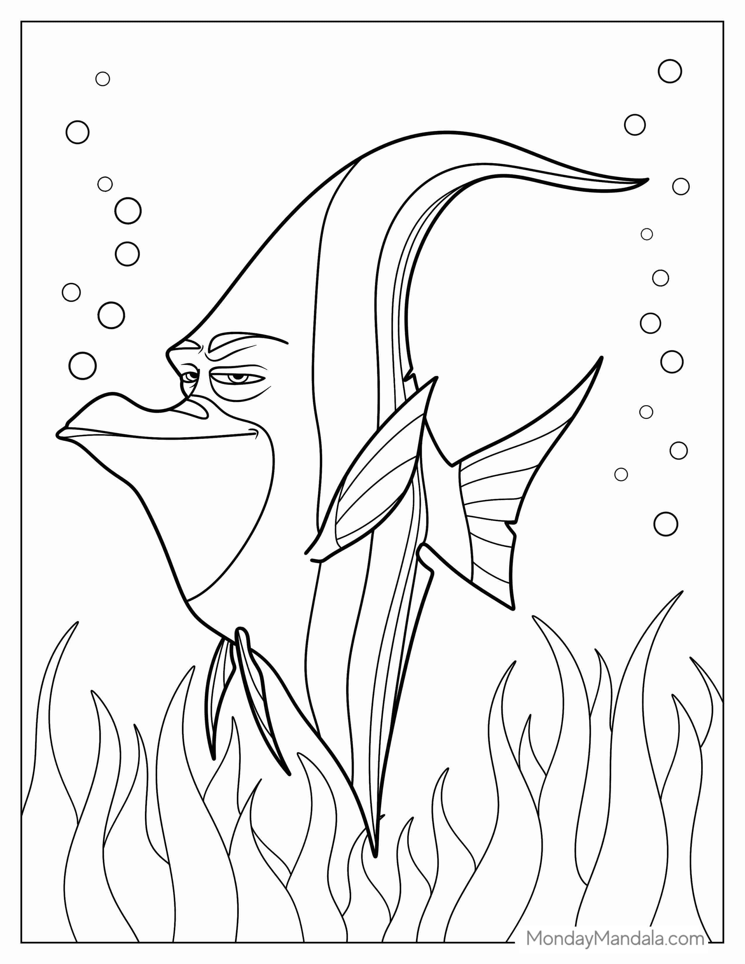 Gill Reef Fish From Fish Tank To Color coloring page
