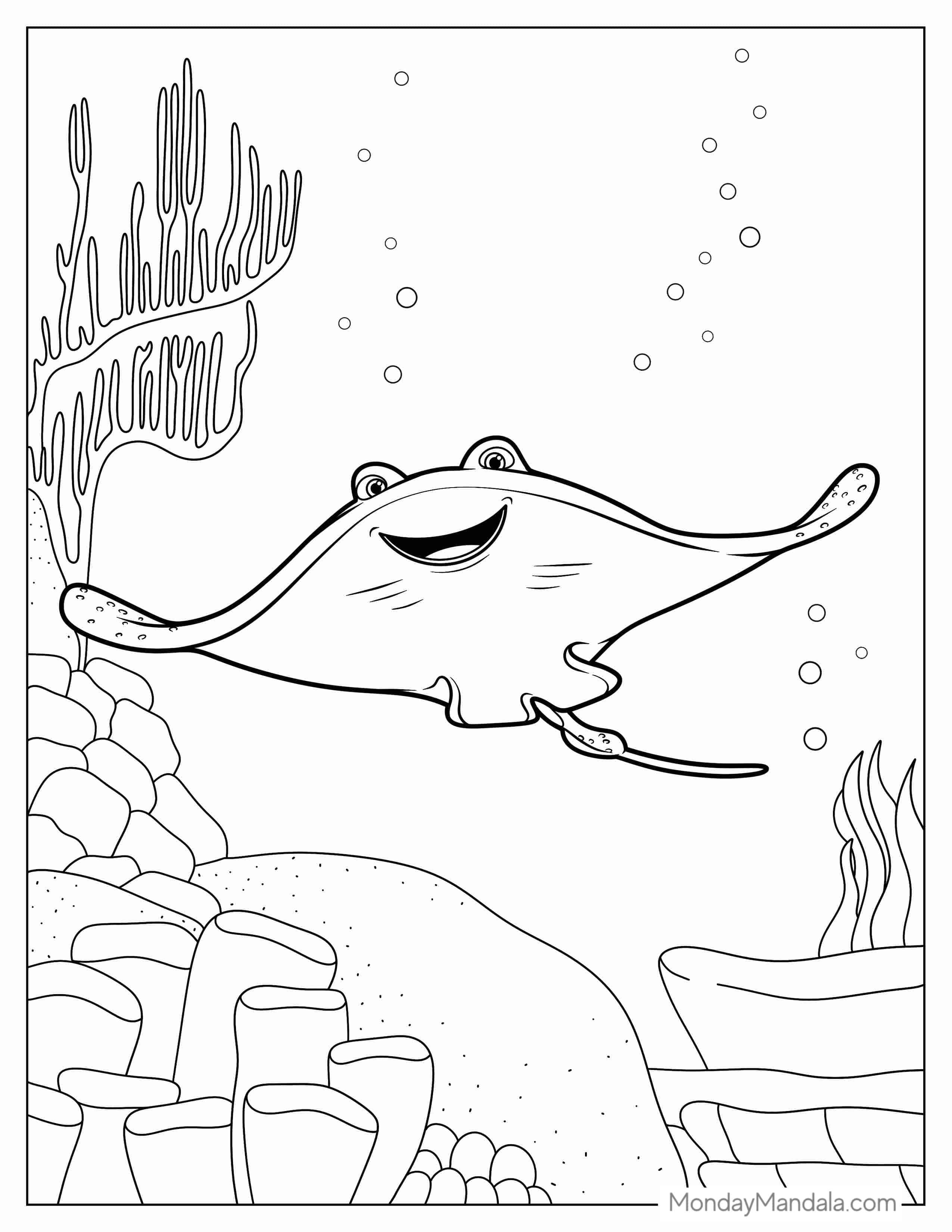 Mr Ray Stingray From Finding Nemo coloring page