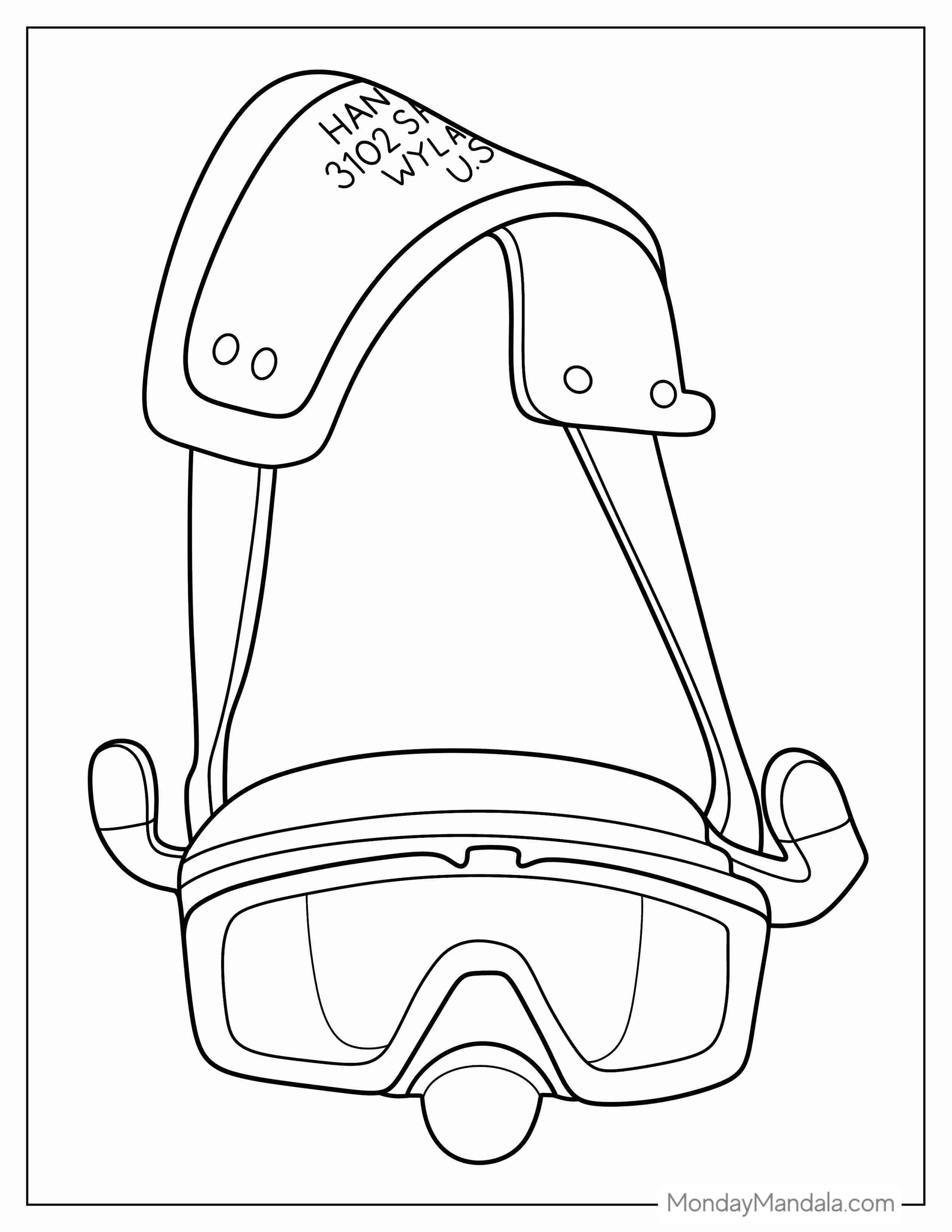 Scuba Diver Goggles From Finding Nemo coloring page