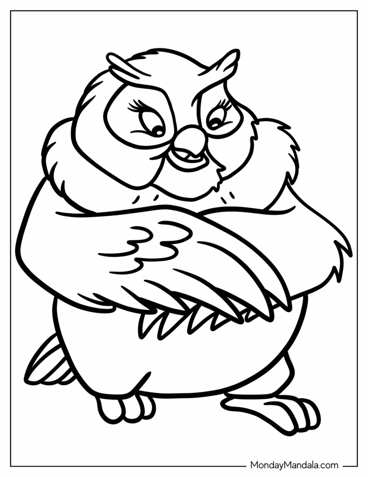 Fox And Hound Coloring Page Of Simple Big Mama Outline coloring page