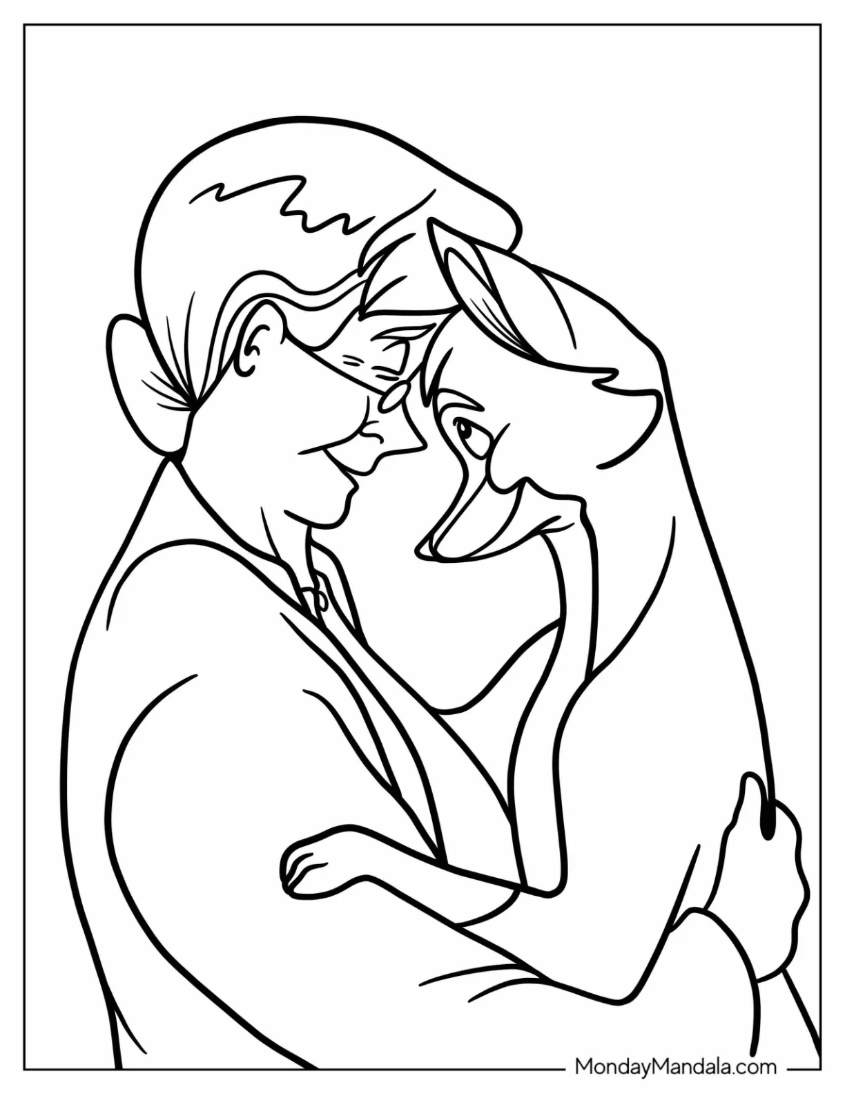 Fox And Hound Coloring Page Of Widow Tweed And Tod For Kids coloring page