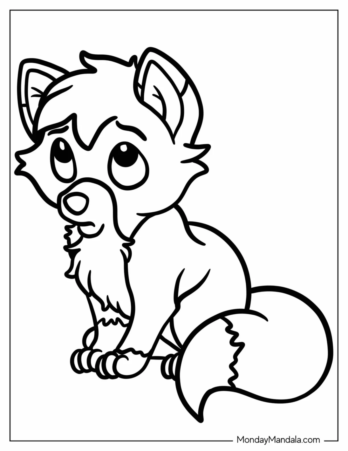 Fox And Hound Coloring Page Of Young Tod For Preschoolers coloring page