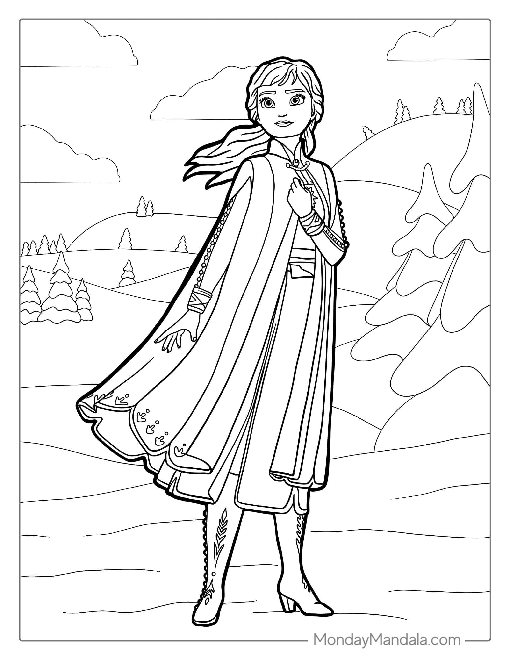 Anna Coloring Page For Kids coloring page