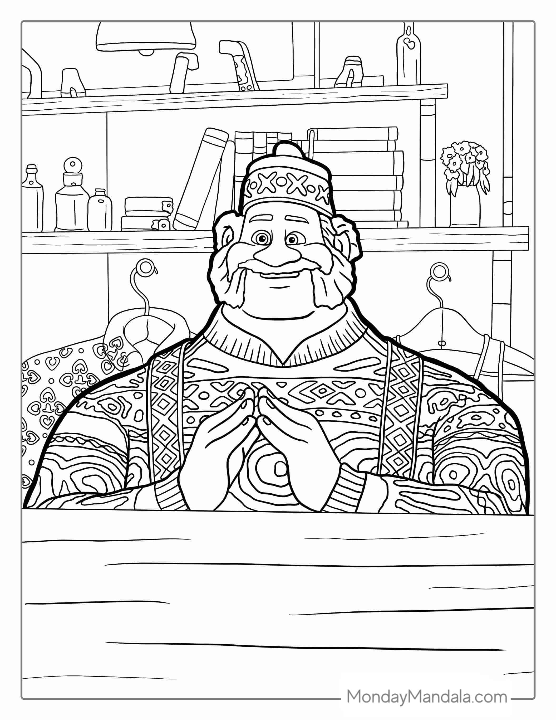 Oaken Character Coloring Page coloring page