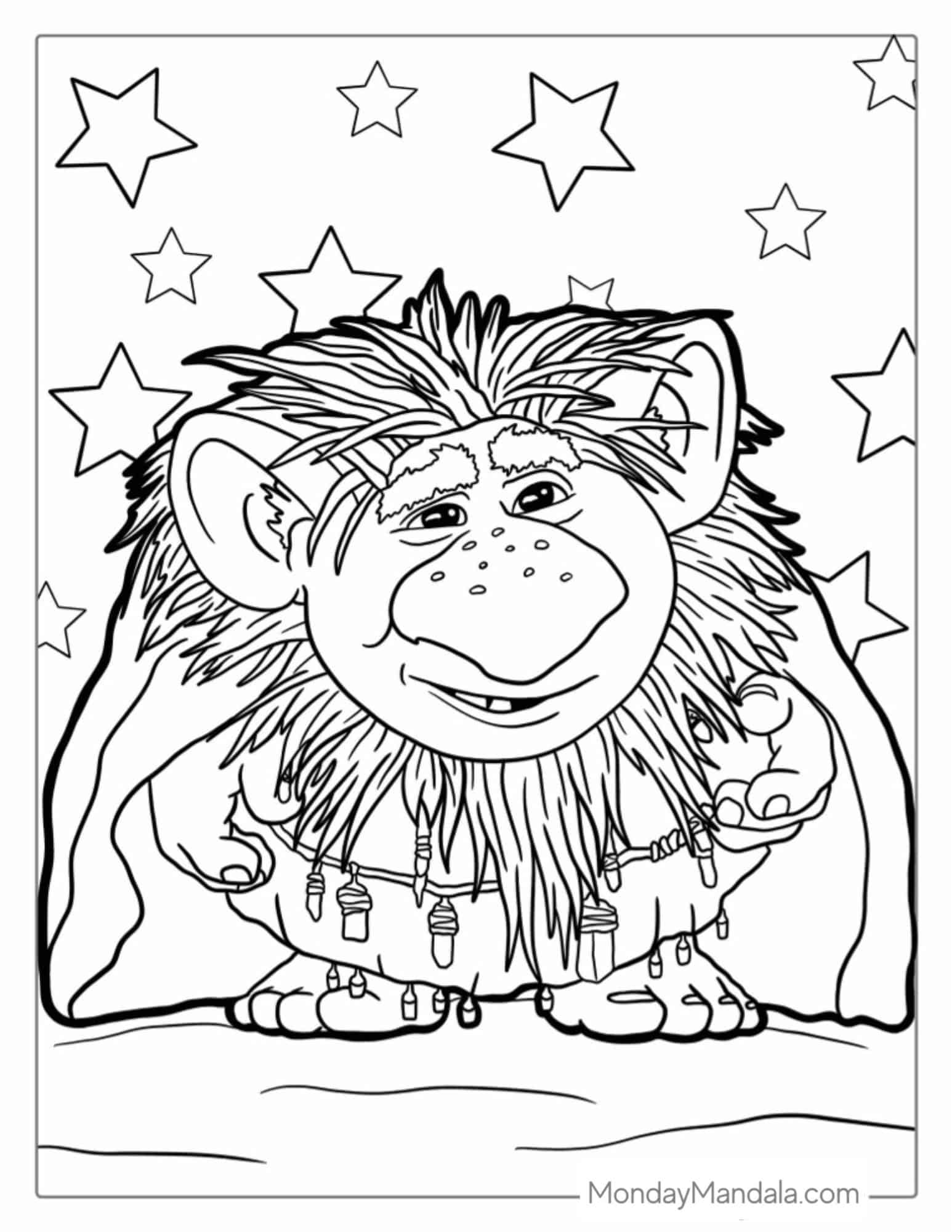Pabbie Troll From Frozen To Color_ coloring page — printable line art
