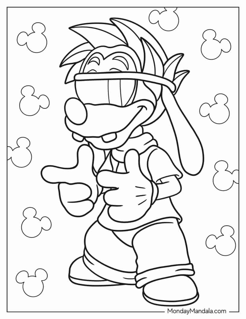 Young Max Wearing Cool Shades coloring page — printable line art