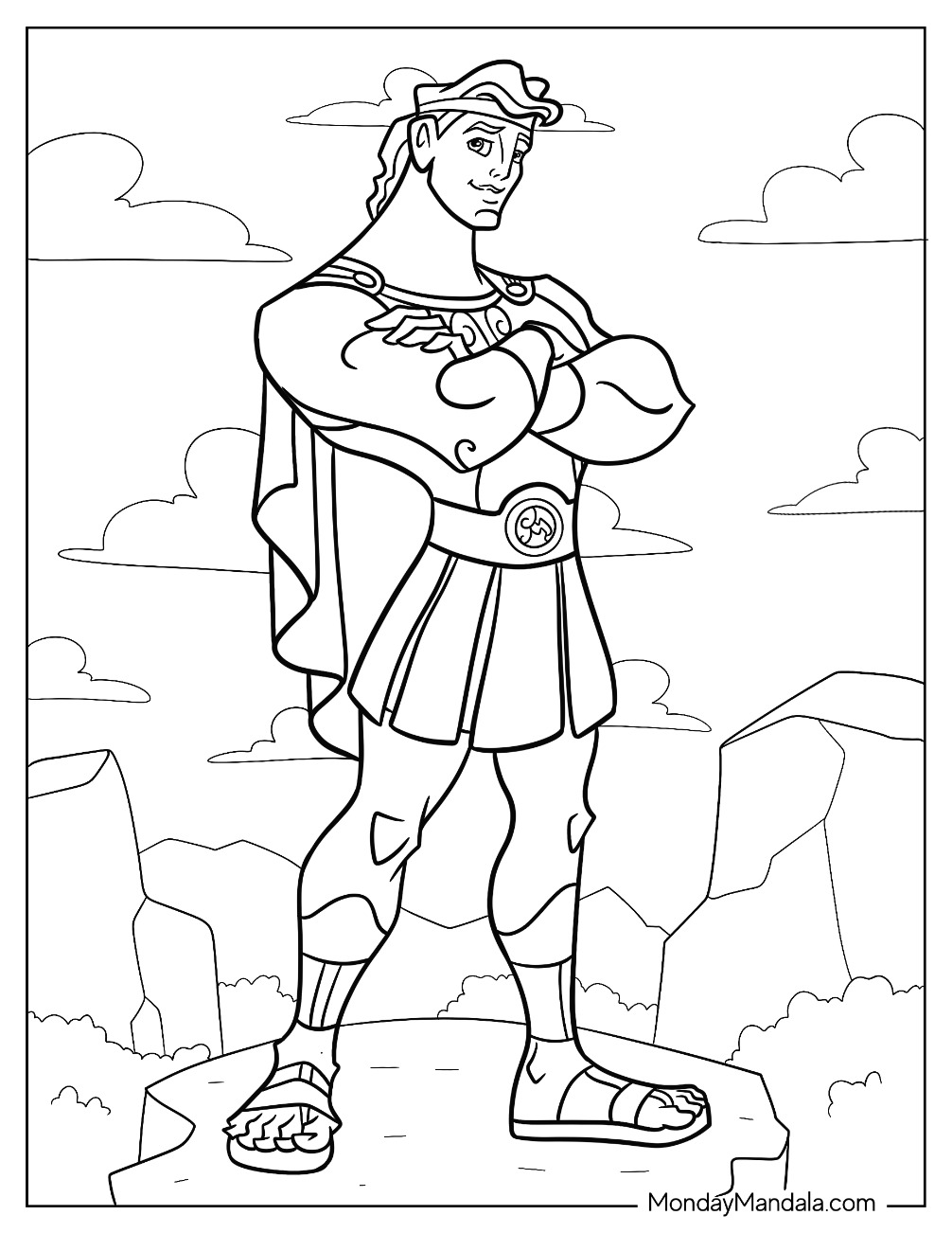Detailed Hercules Coloring Page For Kids coloring page