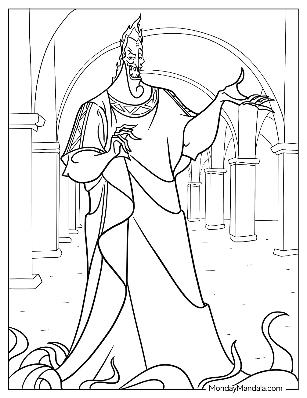 Hercules Coloring Page Of Hades In The Underworld coloring page