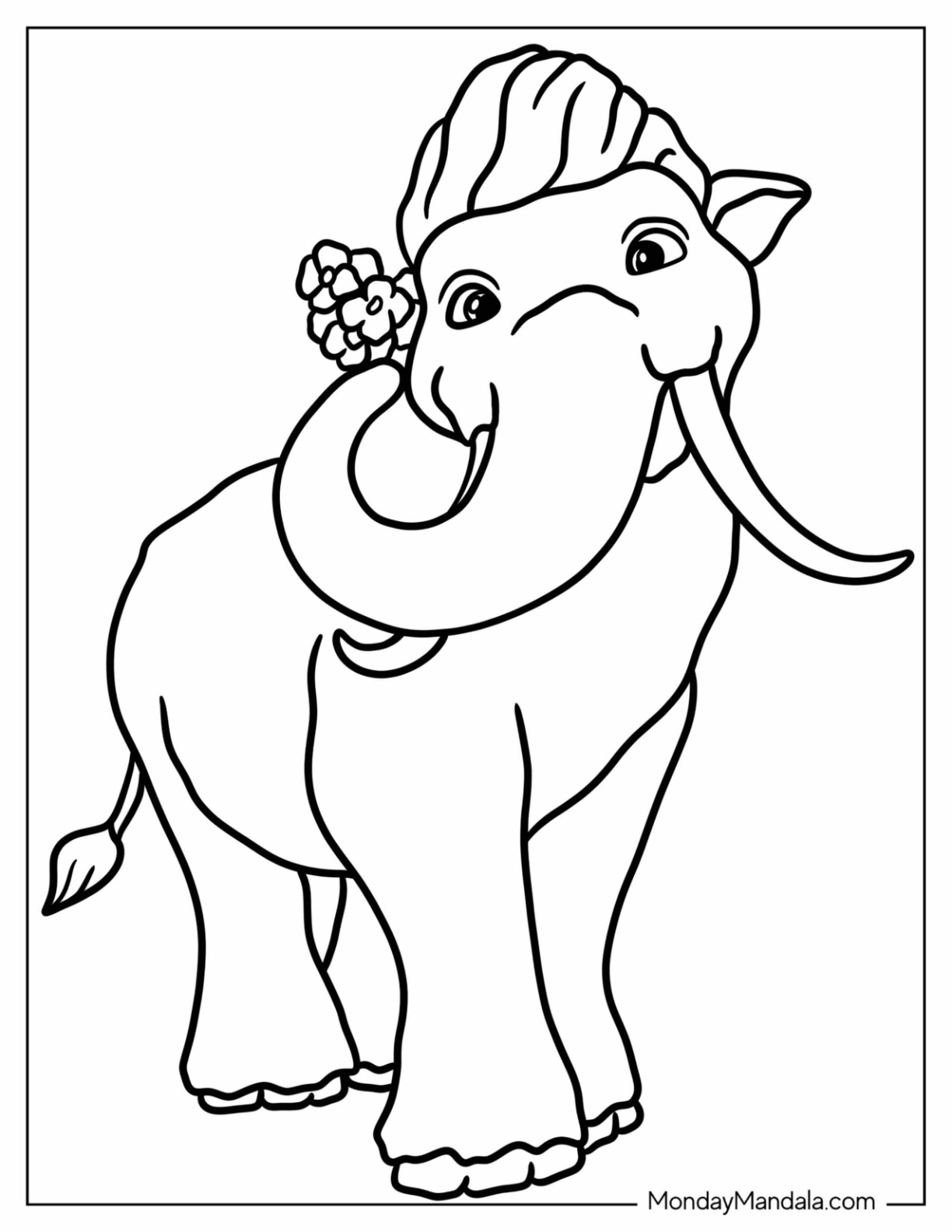 Ice Age Coloring Page Of Kawaii Peaches For Preschoolers coloring page