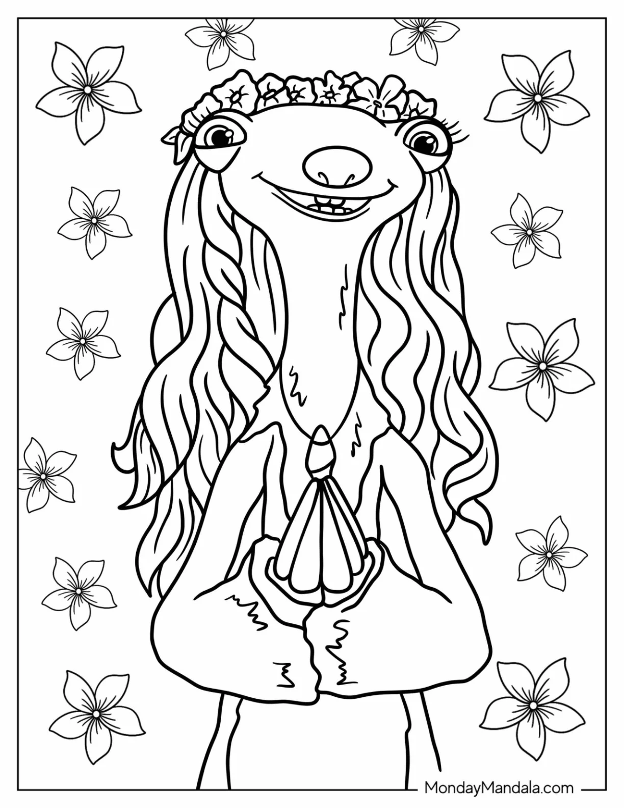 Ice Age Coloring Page Of  Pretty Brooke From Ice Age coloring page