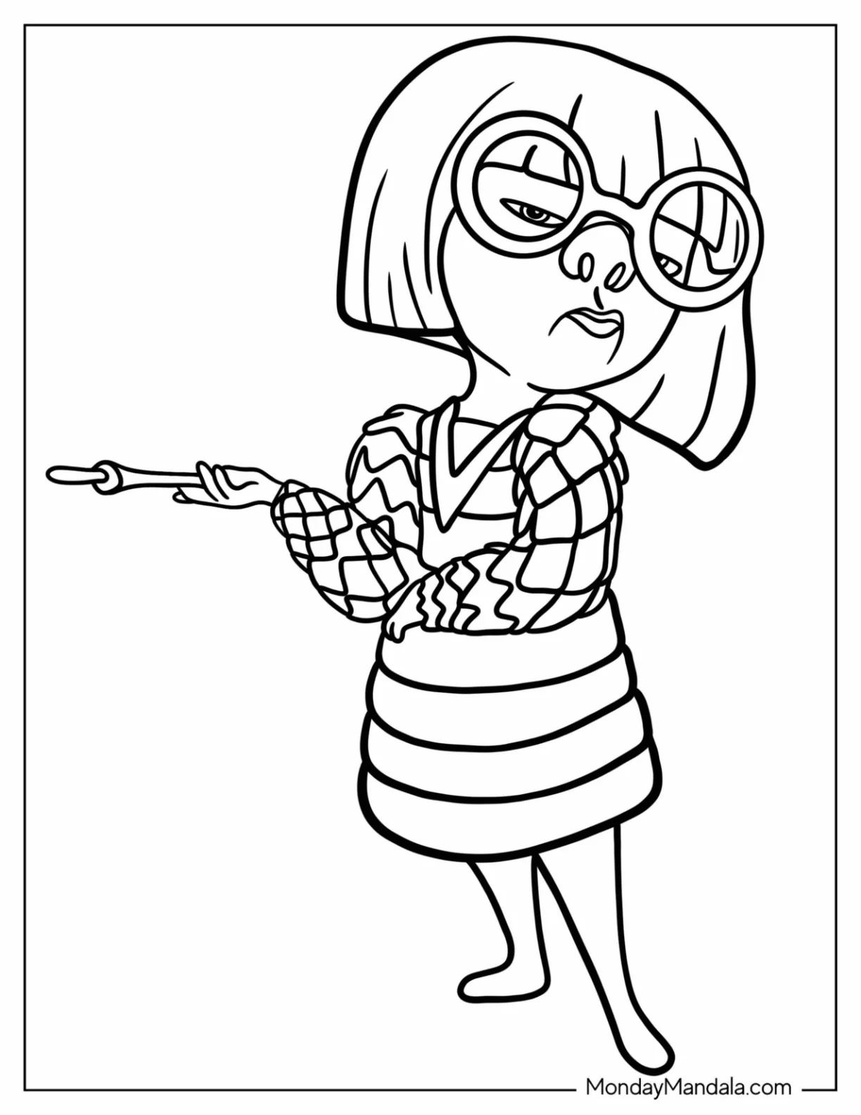 Incredibles Coloring Page Of Edna "E" Mode coloring page