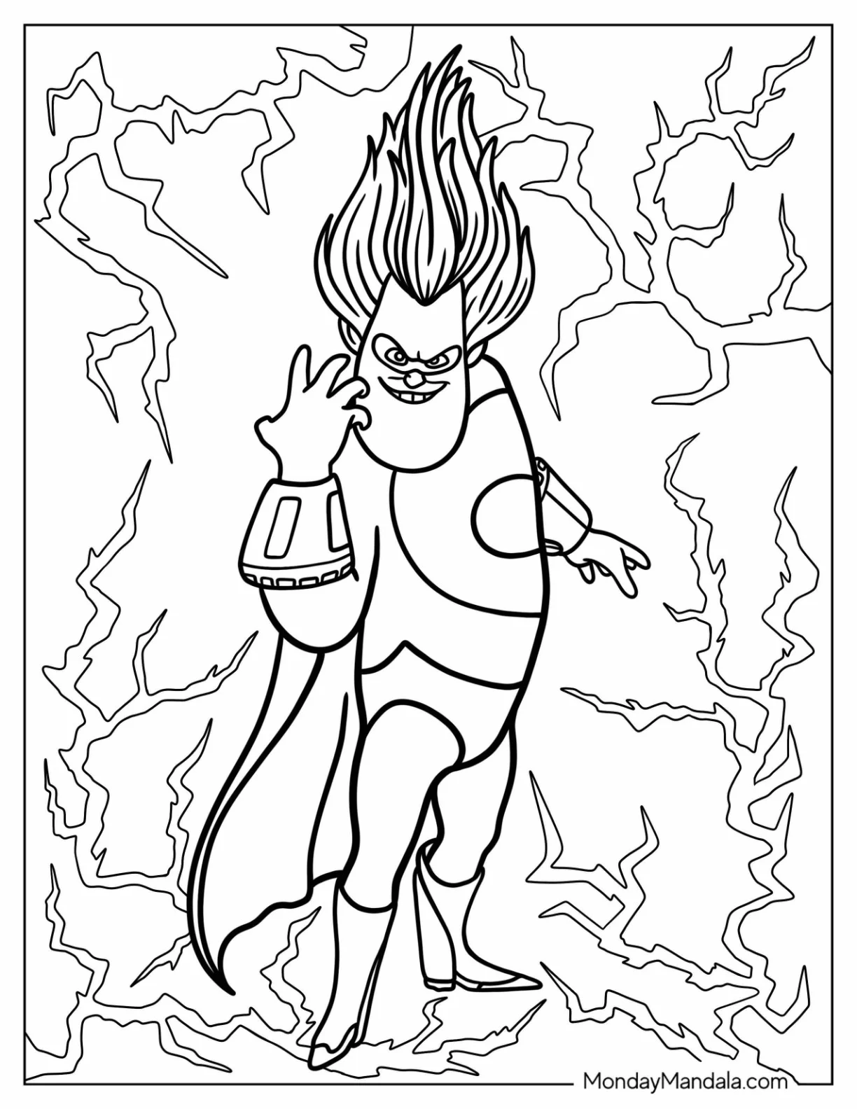The Incredibles Coloring Page Of Syndrome coloring page